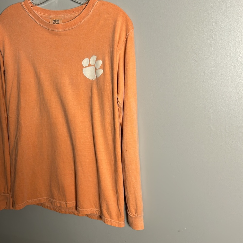 Clemson Patagonia Themed Comfort Colors Women’s lightweight Long sleeve Tee Sz S - Picture 9 of 11